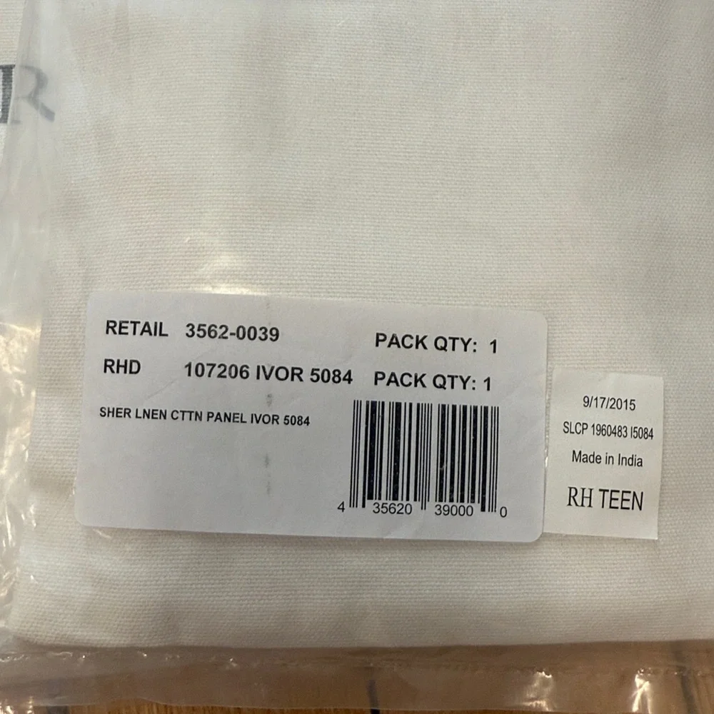 RH Teen Sheer Linen-Cotton Drapery Panel